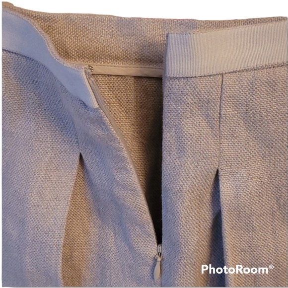 Maeve Anthropologie Tan Light Academia Linen Yellow Black Brown Stripes … - Picture 8 of 11